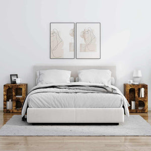 vidaXL Table de chevet 2 pcs Chêne fumé 40 x 35 x 50 cm