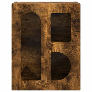 vidaXL Table de chevet 2 pcs Chêne fumé 40 x 35 x 50 cm