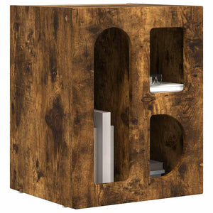 vidaXL Table de chevet 2 pcs Chêne fumé 40 x 35 x 50 cm
