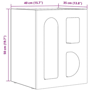 vidaXL Table de chevet 2 pcs Chêne fumé 40 x 35 x 50 cm