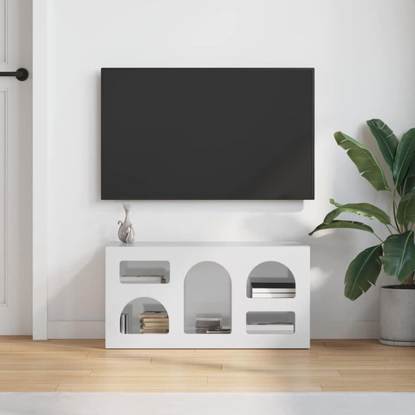 TV-Schrank Hochglanz Weiß 80 cm