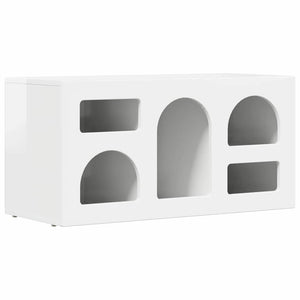 TV-Schrank Hochglanz Weiß 80 cm