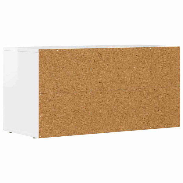 TV-Schrank Hochglanz Weiß 80 cm