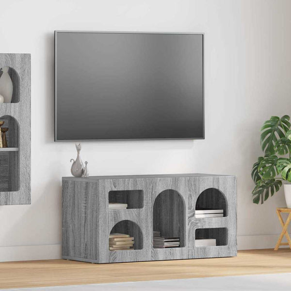 vidaXL Meuble TV Sonoma gris 80 x 35 x 40 cm Bois d'ingénierie