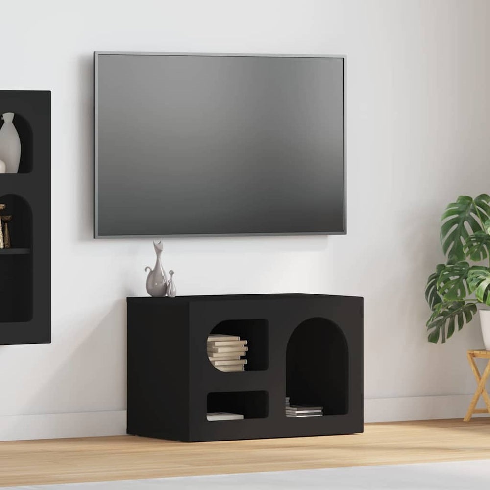 Schwarzer TV-Schrank 60x35x40cm