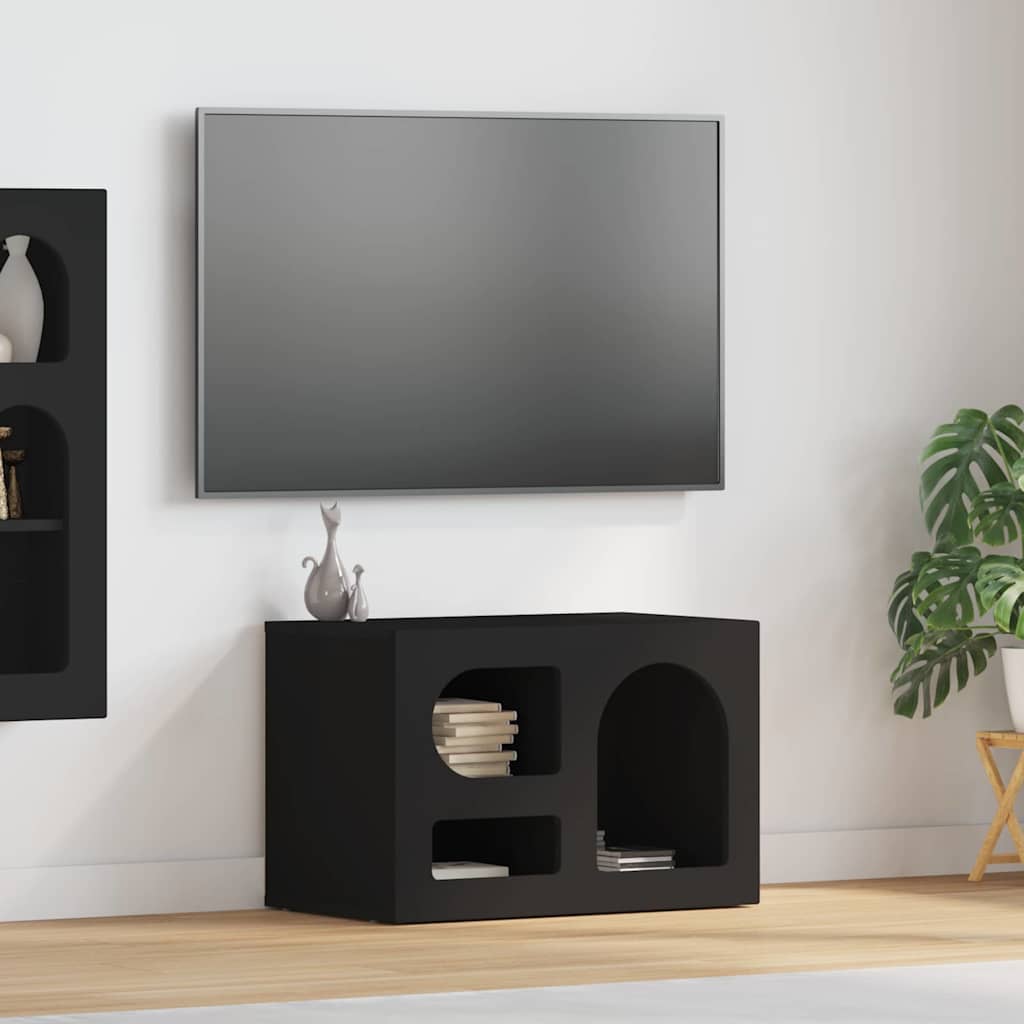 Schwarzer TV-Schrank 60x35x40cm