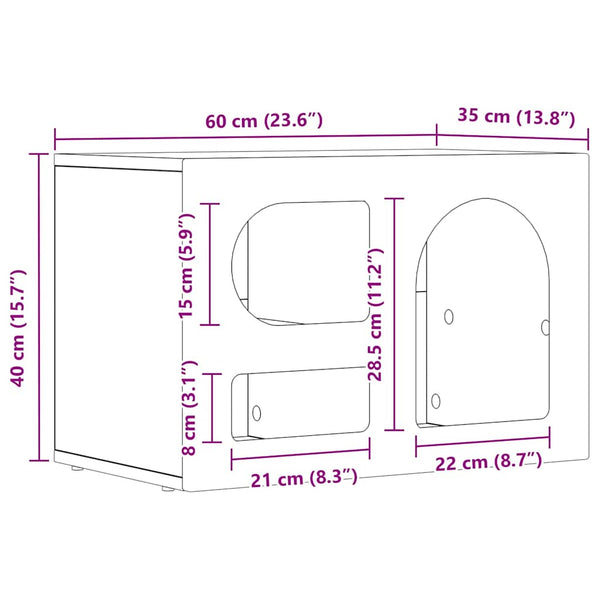 TV-Schrank Artisan Eiche 60x35x40 cm
