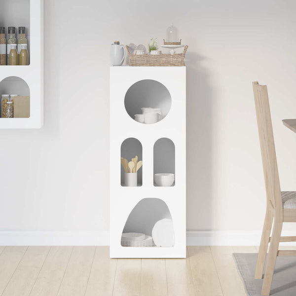 vidaXL Buffet blanc 40 x 35 x 100,5 cm en bois d'ingénierie