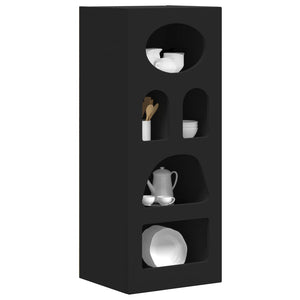 vidaXL Buffet noir 40 x 35 x 100,5 cm, bois d'ingénierie