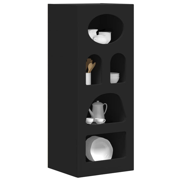 vidaXL Buffet noir 40 x 35 x 100,5 cm, bois d'ingénierie