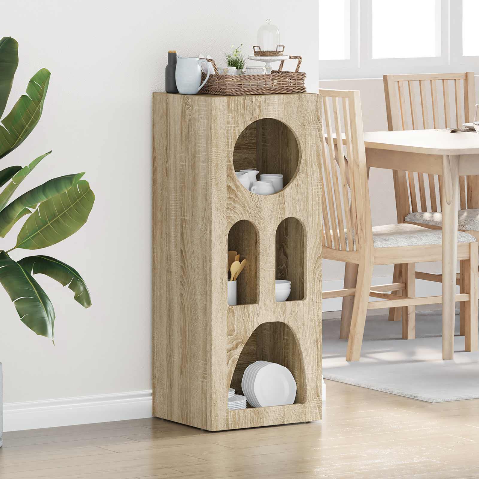 vidaXL Buffet chêne Sonoma 40 x 35 x 100,5 cm Bois d'ingénierie