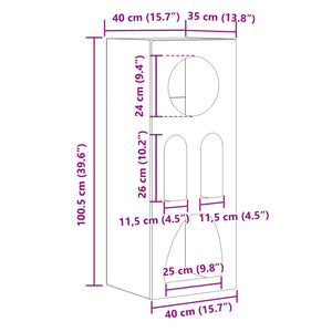 vidaXL Buffet chêne Sonoma 40 x 35 x 100,5 cm Bois d'ingénierie
