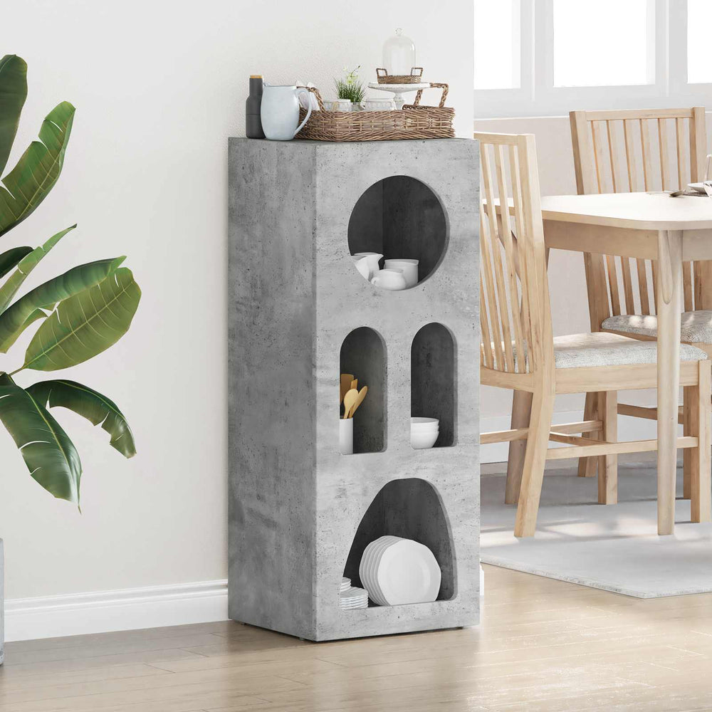 vidaXL Sideboard Concrete Gray 40 x 35 x 100.5 cm Engineered Wood
