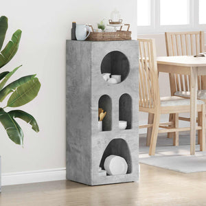 vidaXL Bahut gris béton 40 x 35 x 100,5 cm, bois d'ingénierie