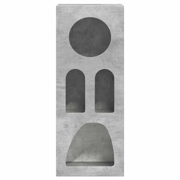 vidaXL Bahut gris béton 40 x 35 x 100,5 cm, bois d'ingénierie