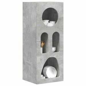 vidaXL Bahut gris béton 40 x 35 x 100,5 cm, bois d'ingénierie