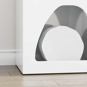 Hochglanz Weißes Sideboard 40x35x100,5 cm