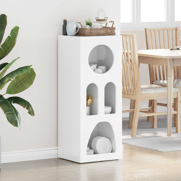 Hochglanz Weißes Sideboard 40x35x100,5 cm