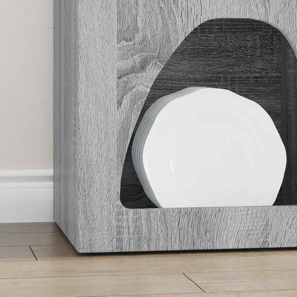 Graues Sideboard Sonoma, 100,5 cm hoch