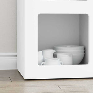 vidaXL Buffet blanc 59 x 35 x 80,5 cm bois d'ingénierie