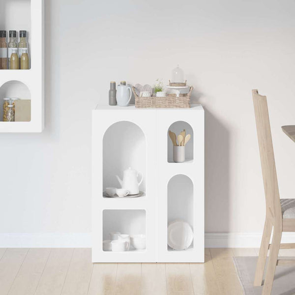 vidaXL Buffet blanc 59 x 35 x 80,5 cm bois d'ingénierie