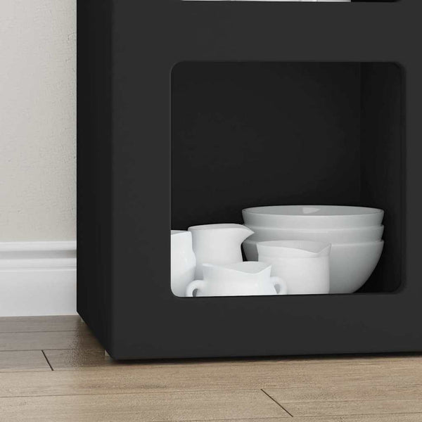 vidaXL Buffet noir 59 x 35 x 80,5 cm Aggloméré