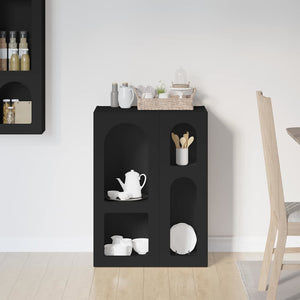 vidaXL Buffet noir 59 x 35 x 80,5 cm Aggloméré