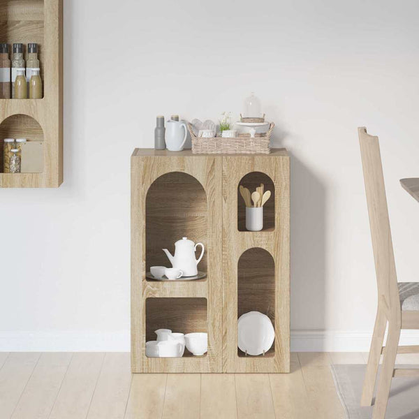vidaXL Buffet chêne Sonoma 59 x 35 x 80,5 cm bois d'ingénierie