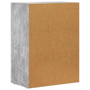 vidaXL Buffet gris béton 59 x 35 x 80,5 cm bois d'ingénierie
