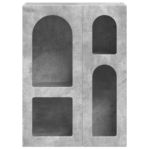 vidaXL Buffet gris béton 59 x 35 x 80,5 cm bois d'ingénierie