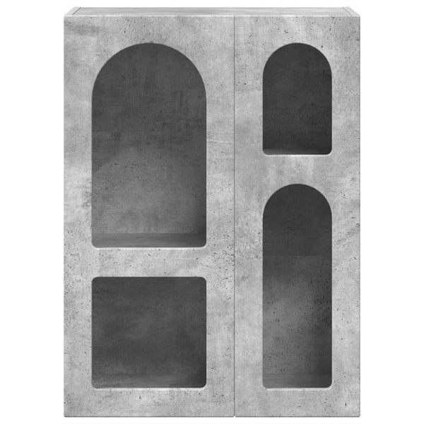 vidaXL Buffet gris béton 59 x 35 x 80,5 cm bois d'ingénierie