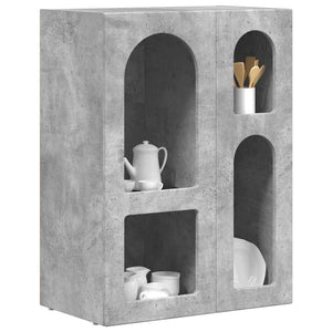 vidaXL Buffet gris béton 59 x 35 x 80,5 cm bois d'ingénierie