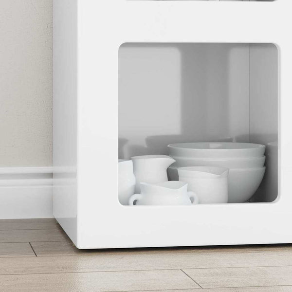 Sideboard Hochglanz Weiß 59x35x80,5cm