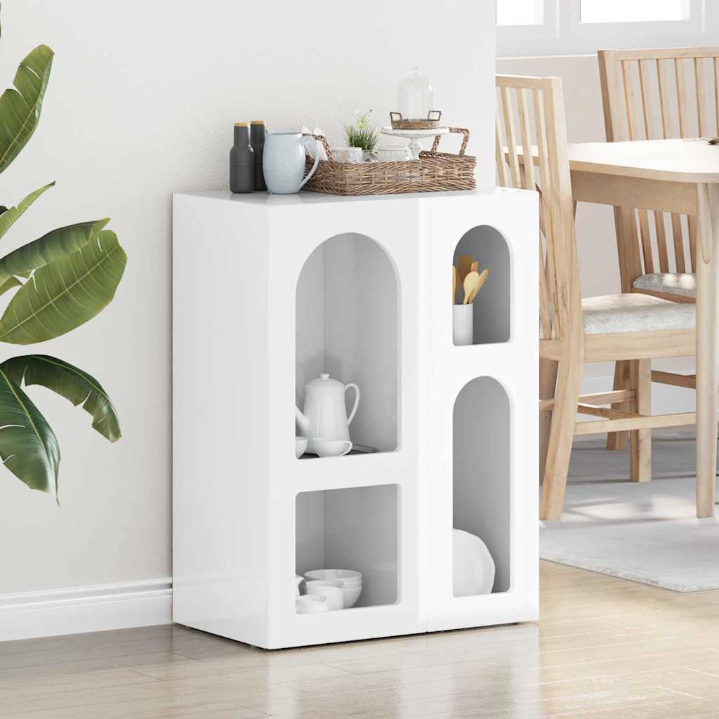 Sideboard Hochglanz Weiß 59x35x80,5cm