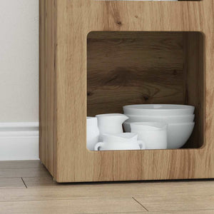 vidaXL Buffet chêne artisanal 59 x 35 x 80,5 cm, bois d'ingénierie