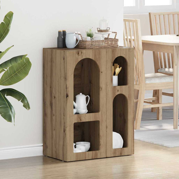 vidaXL Buffet chêne artisanal 59 x 35 x 80,5 cm, bois d'ingénierie