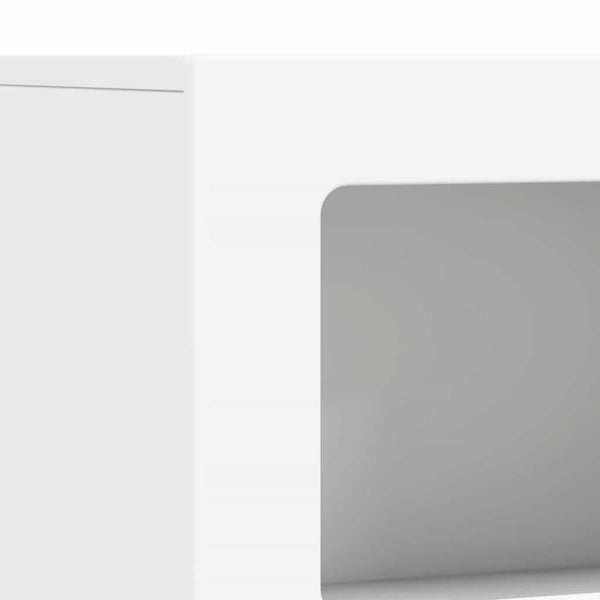 vidaXL Buffet blanc 80,5 x 35 x 59 cm Bois d'ingénierie