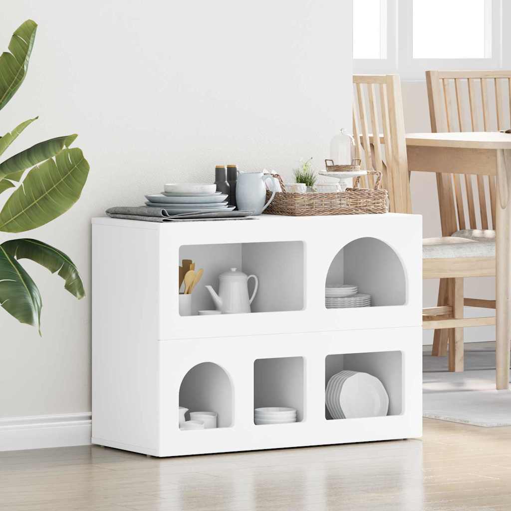 vidaXL Buffet blanc 80,5 x 35 x 59 cm Bois d'ingénierie