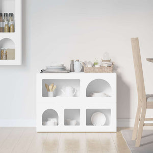 vidaXL Buffet blanc 80,5 x 35 x 59 cm Bois d'ingénierie