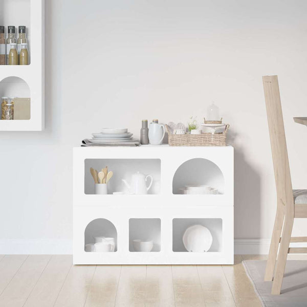 vidaXL Buffet blanc 80,5 x 35 x 59 cm Bois d'ingénierie