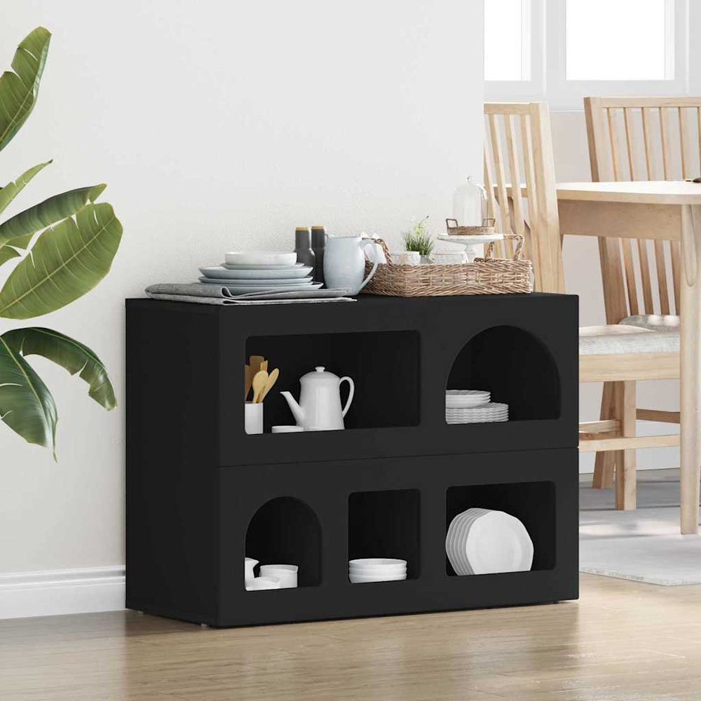 Schwarzes Sideboard 80,5 cm