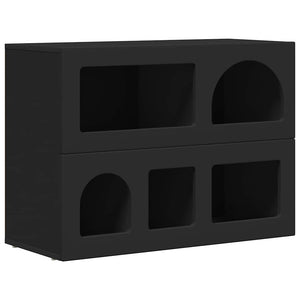 vidaXL Commode noire 80,5 x 35 x 59 cm Bois d'ingénierie