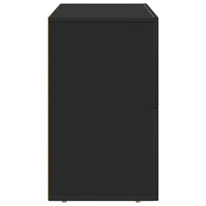 vidaXL Commode noire 80,5 x 35 x 59 cm Bois d'ingénierie