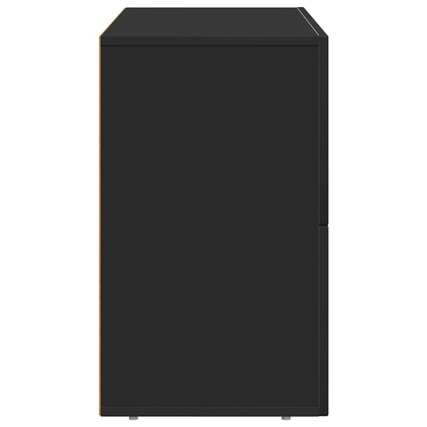 vidaXL Commode noire 80,5 x 35 x 59 cm Bois d'ingénierie