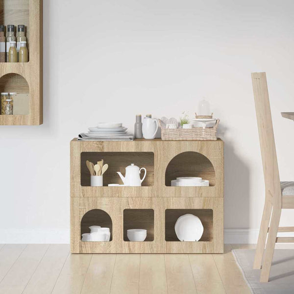 vidaXL Commode Chêne Sonoma 80,5x35x59 cm Bois d'ingénierie