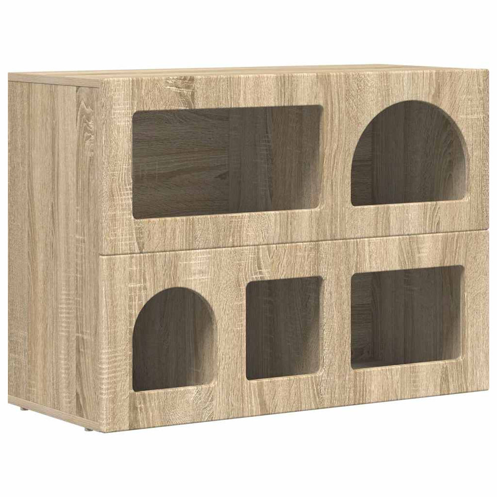 vidaXL Sideboard Sonoma Oak 80.5 x 35 x 59 cm Engineered Wood