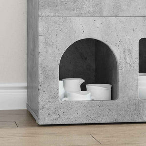 vidaXL Buffet en aggloméré gris béton 80,5 x 35 x 59 cm