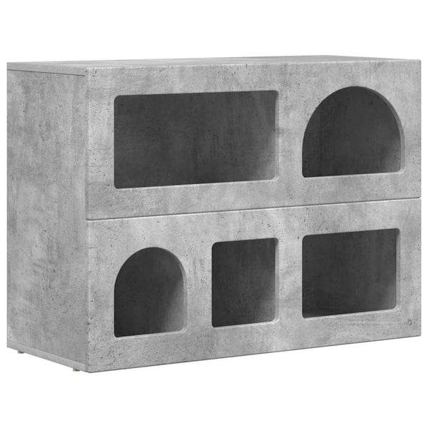 vidaXL Buffet en aggloméré gris béton 80,5 x 35 x 59 cm