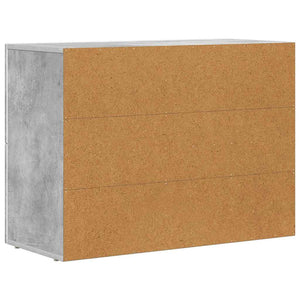 vidaXL Buffet en aggloméré gris béton 80,5 x 35 x 59 cm