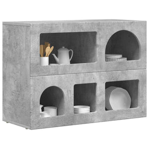 vidaXL Buffet en aggloméré gris béton 80,5 x 35 x 59 cm